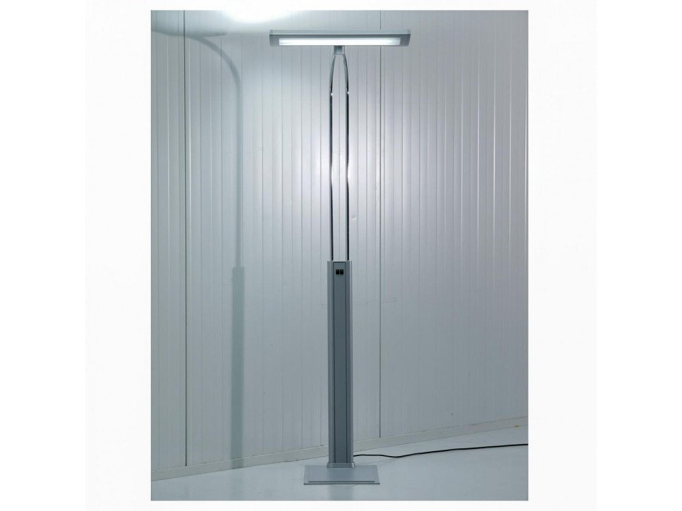 LUXO Stehleuchte SILVY FLOOR ADJUSTABLE – 4×55 W, Aluminium/Chrom – Bild 3