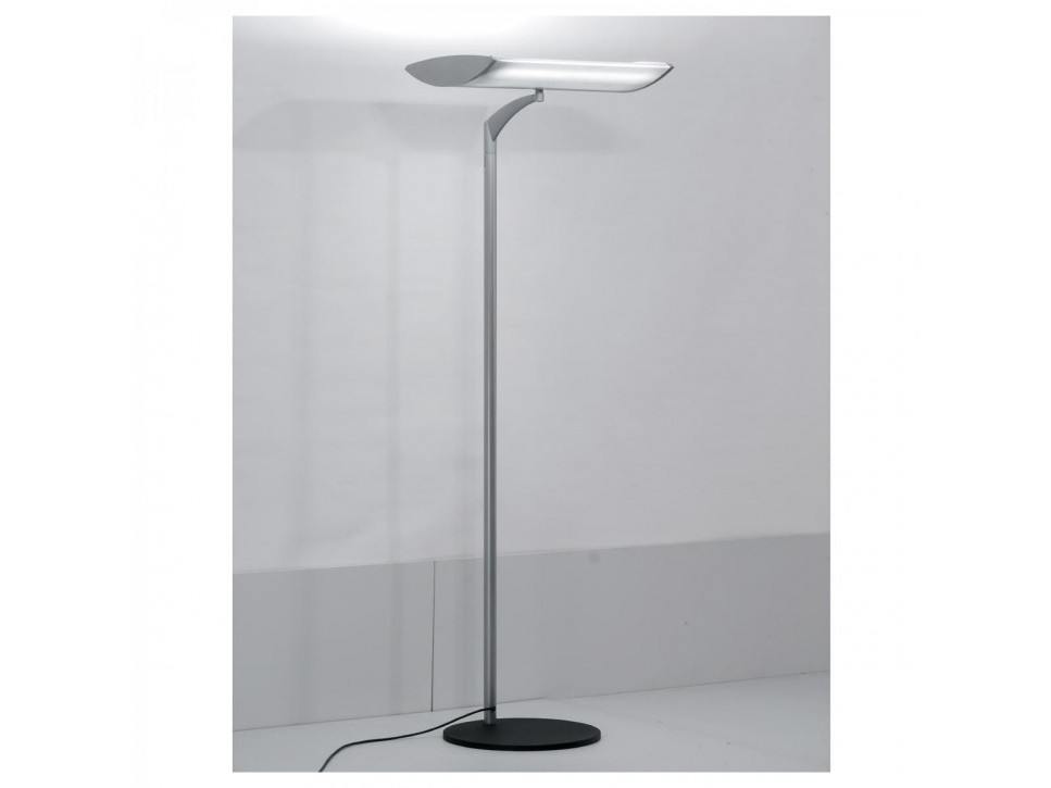 WALDMANN Stehleuchte – Silber / Schwarz