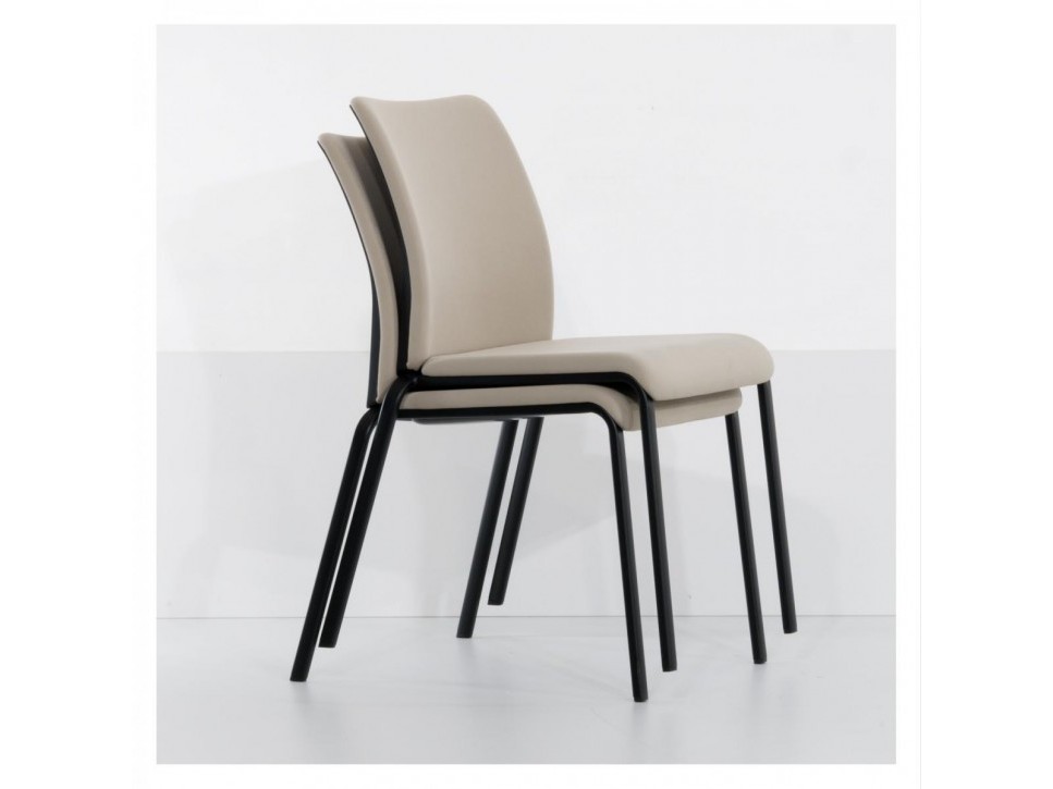 STEELCASE EASTSIDE Konferenzstuhl – Stoff Sand – 4‑Fuß, stapelbar – Bild 2