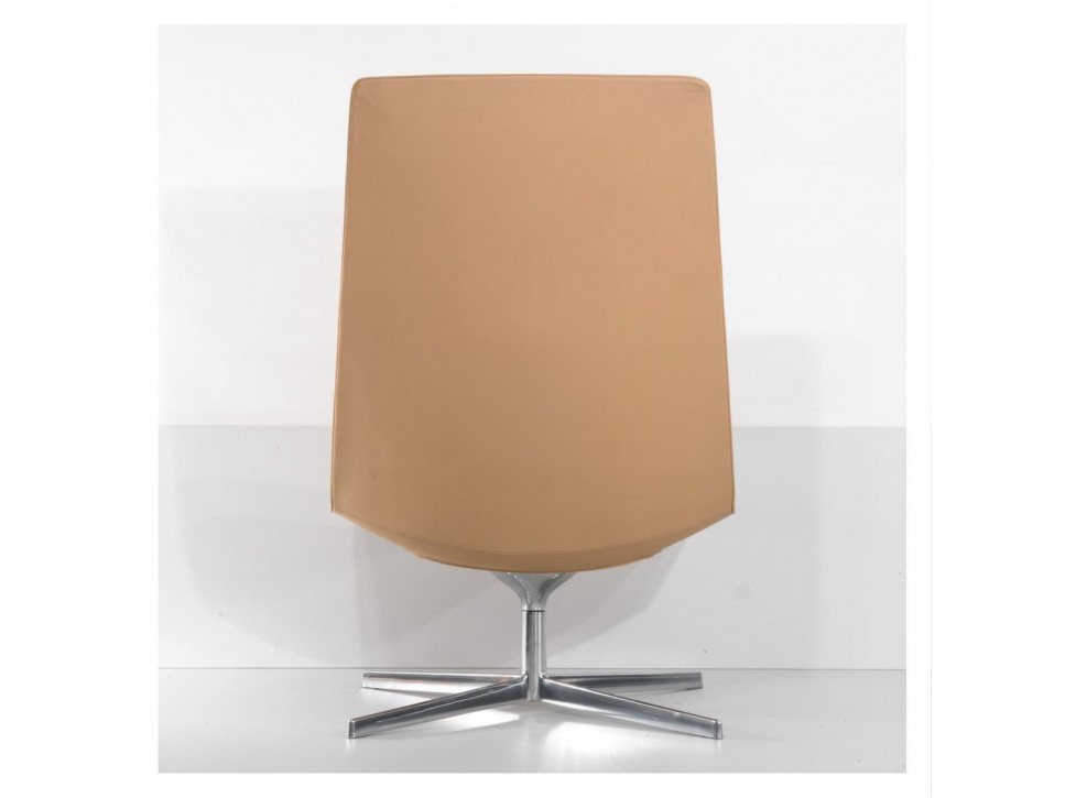 Arper Catifa 70 Loungesessel Leder Beige Drehbar – Bild 3