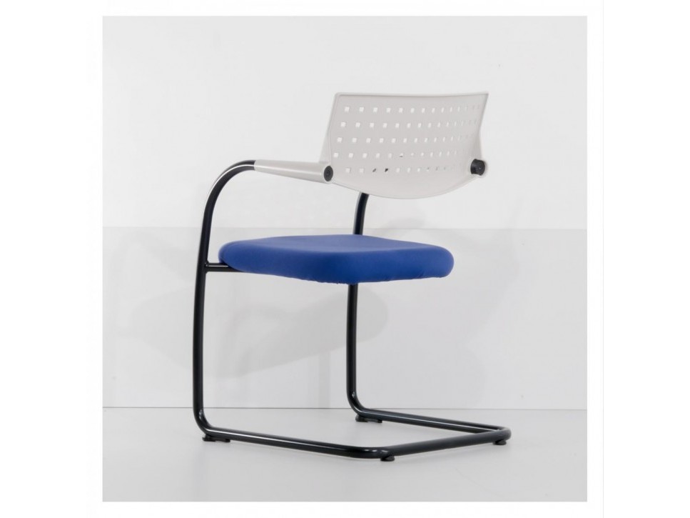 Vitra Visavis Konferenzstuhl Blau Schwarz – Bild 7