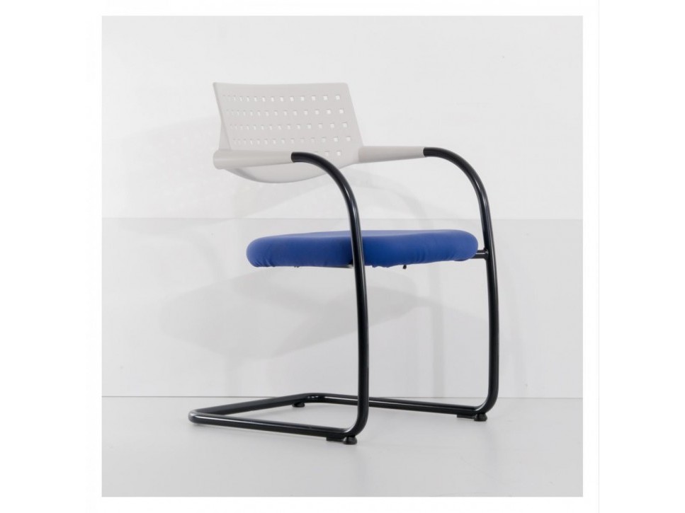 Vitra Visavis Konferenzstuhl Blau Schwarz