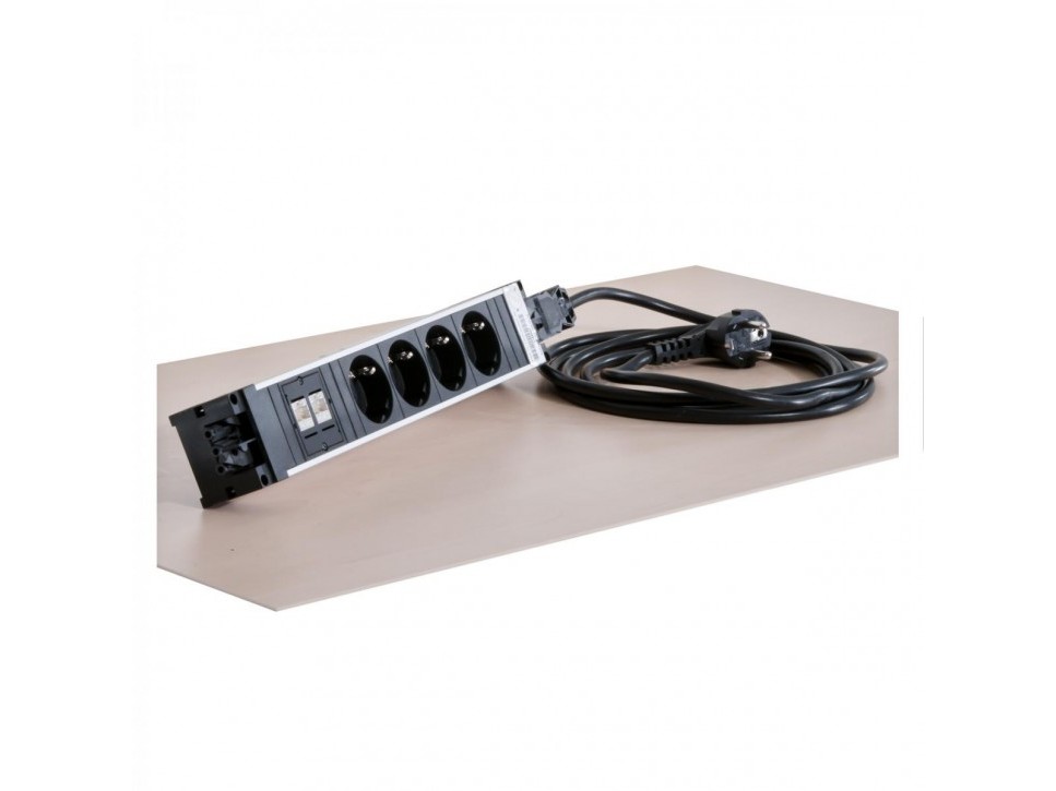 Bachmann STEP Steckdosenleiste 4-fach mit LAN