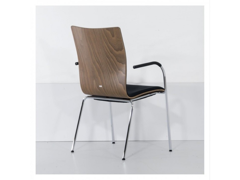 Thonet S 168 Konferenzstuhl Nussbaum Anthrazit – Bild 6