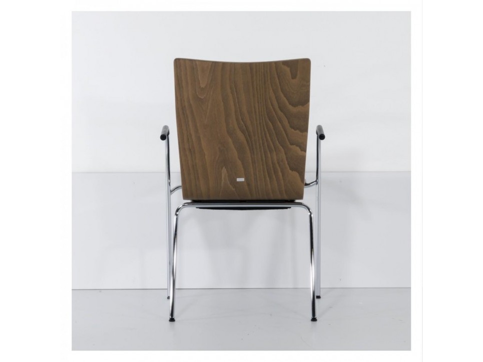 Thonet S 168 Konferenzstuhl Nussbaum Anthrazit – Bild 5