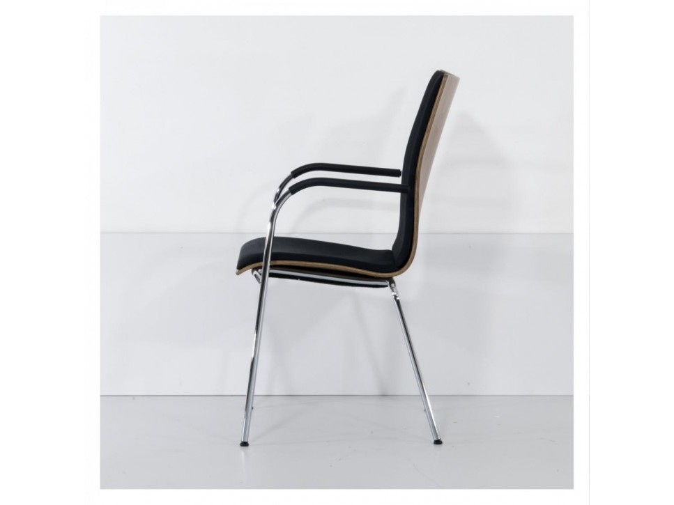 Thonet S 168 Konferenzstuhl Nussbaum Anthrazit – Bild 3