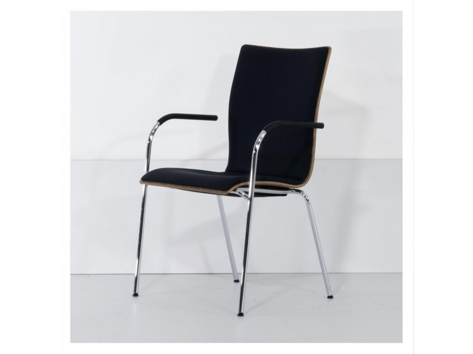 Thonet S 168 Konferenzstuhl Nussbaum Anthrazit