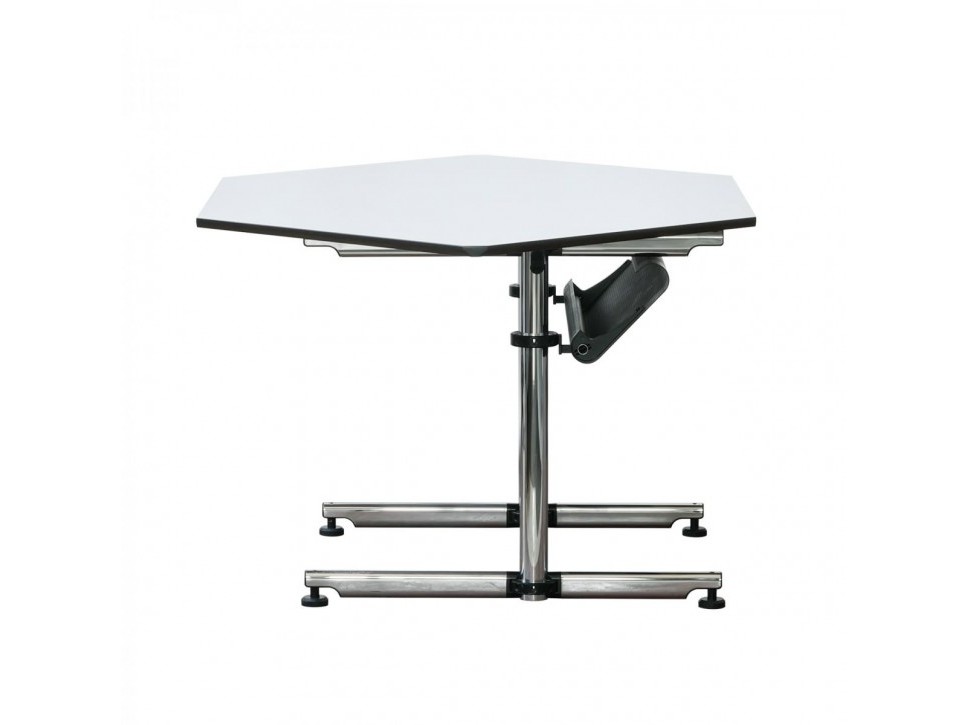 USM KITOS Besprechungstisch Sechseck Chrom Perlgrau