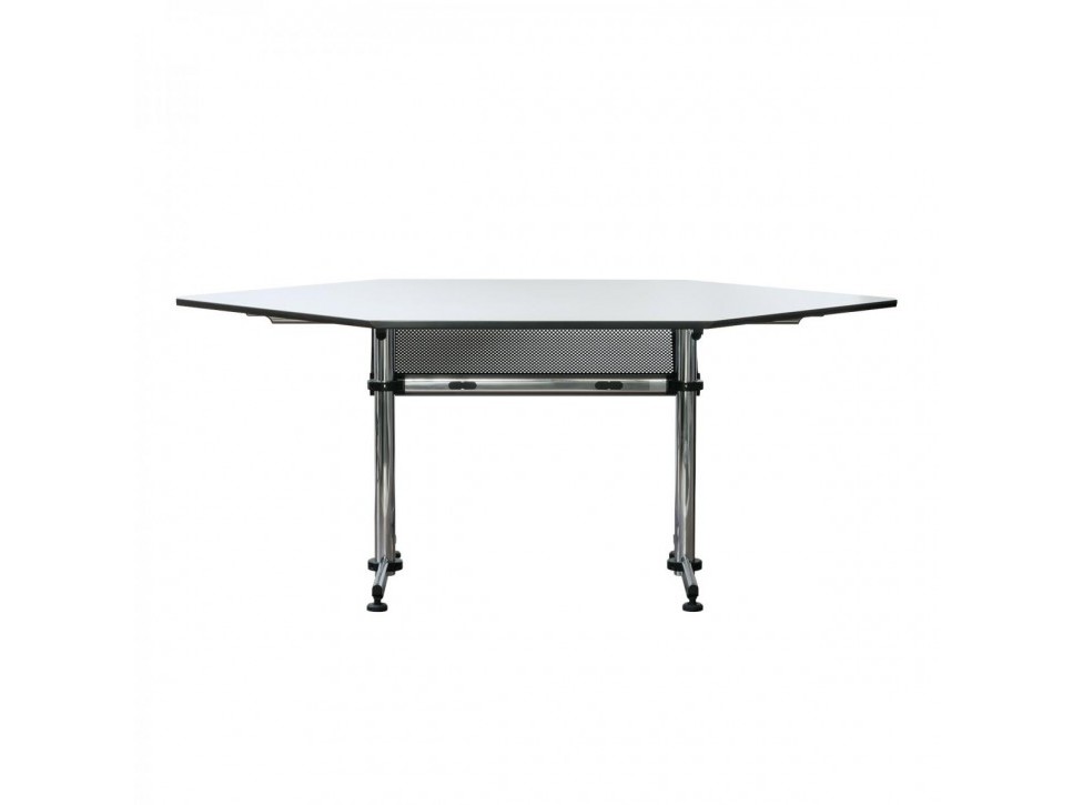 USM KITOS Besprechungstisch Sechseck Chrom Perlgrau – Bild 2