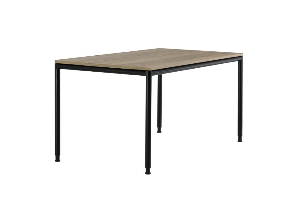Bosse S‑DESK Black Edition Schreibtisch 160×80 cm Schwarz/Eiche Halifax – Bild 3