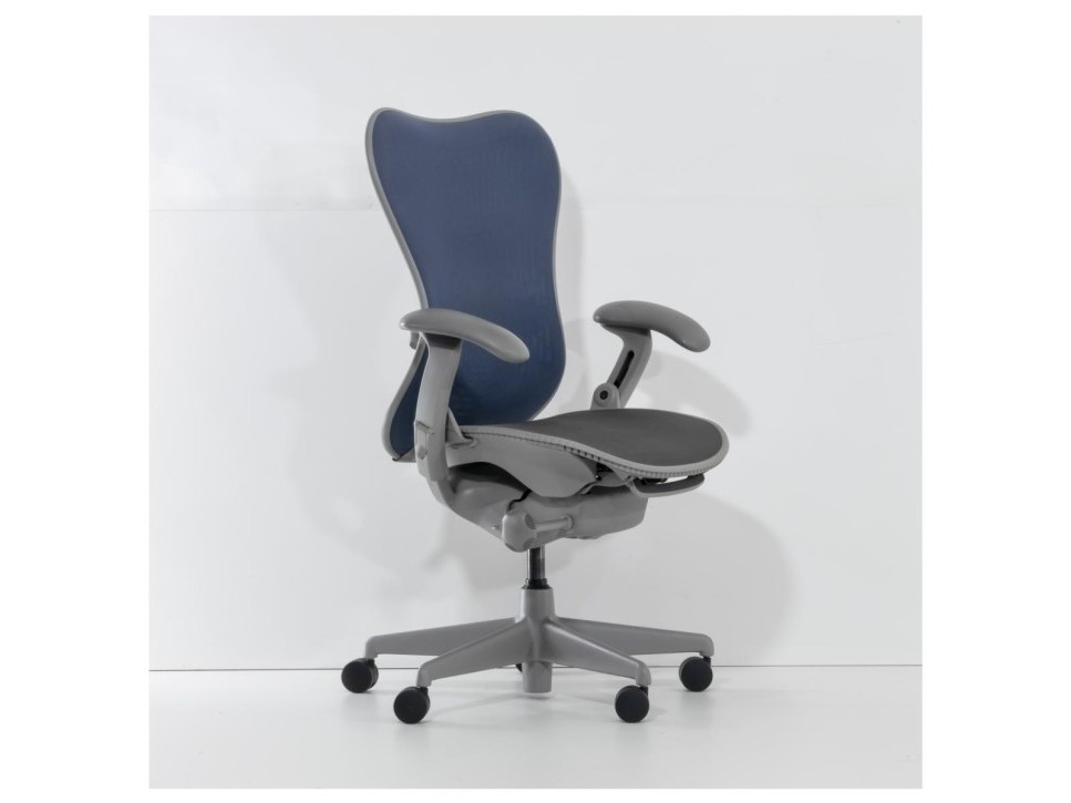 Herman Miller MIRRA Butterfly Bürodrehstuhl Blau/Grau