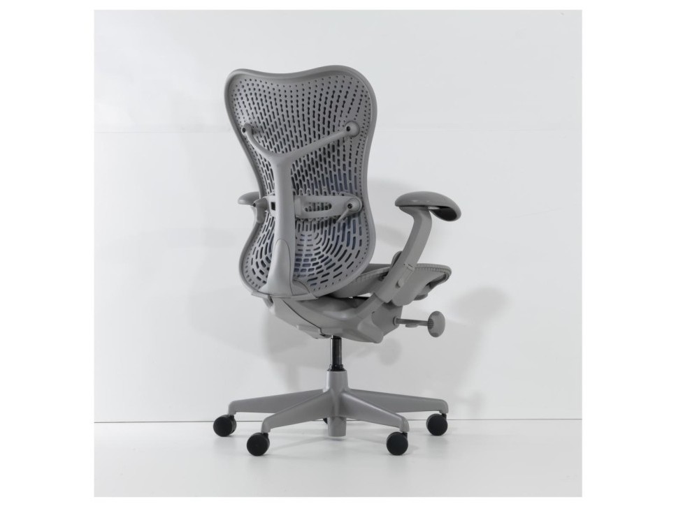 Herman Miller MIRRA Butterfly Bürodrehstuhl Blau/Grau – Bild 4