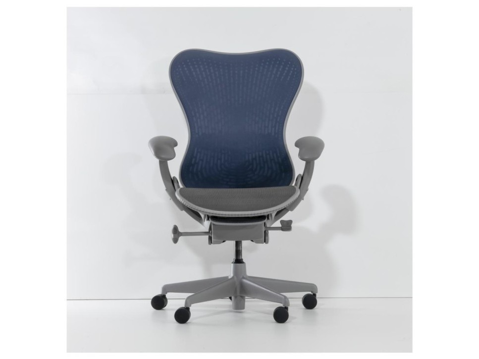 Herman Miller MIRRA Butterfly Bürodrehstuhl Blau/Grau – Bild 2