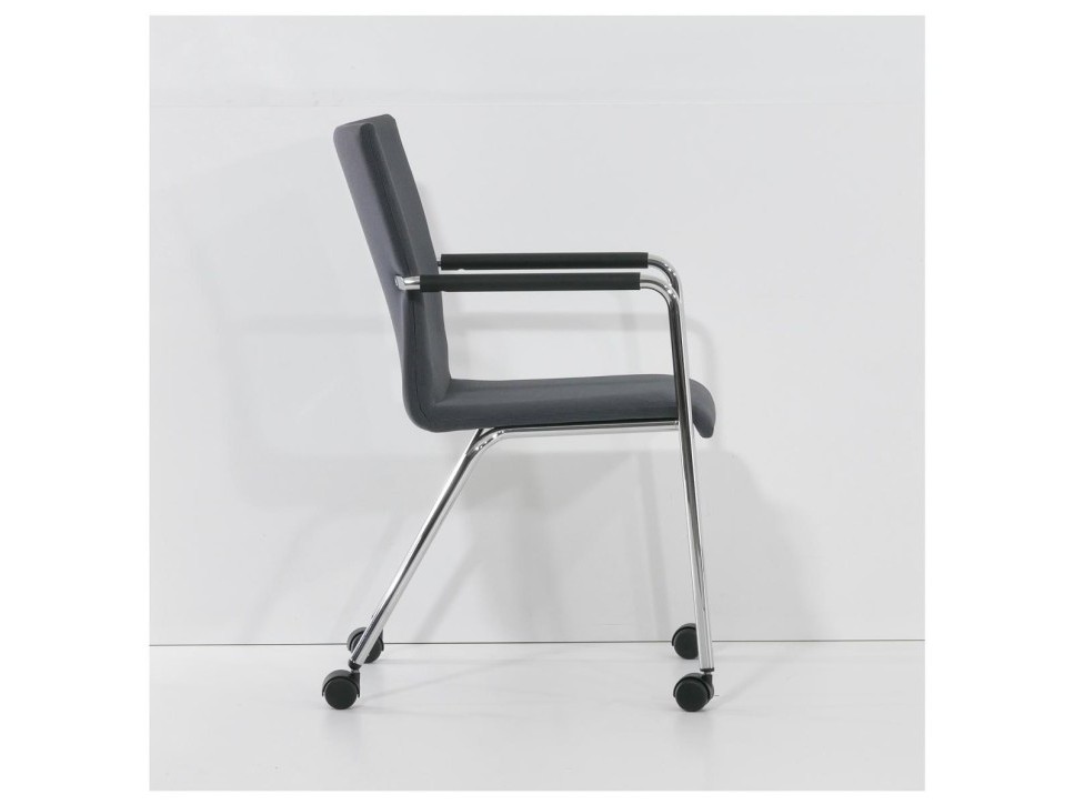 Dauphin Plenar‑2 Konferenzstuhl, Chrom/Grau – Bild 4
