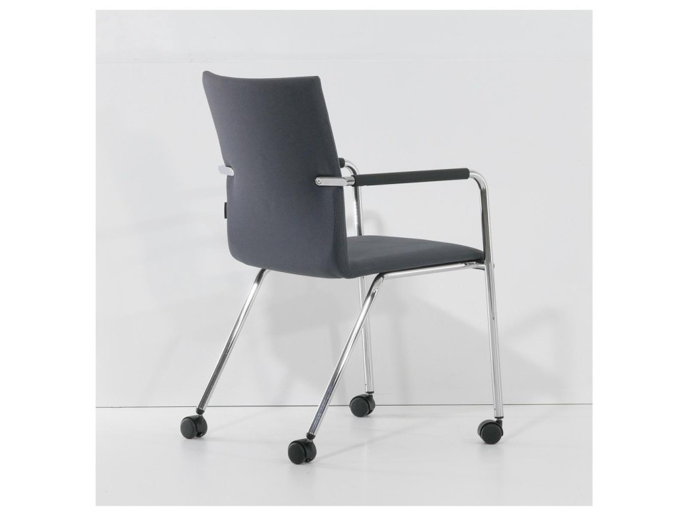 Dauphin Plenar‑2 Konferenzstuhl, Chrom/Grau – Bild 5
