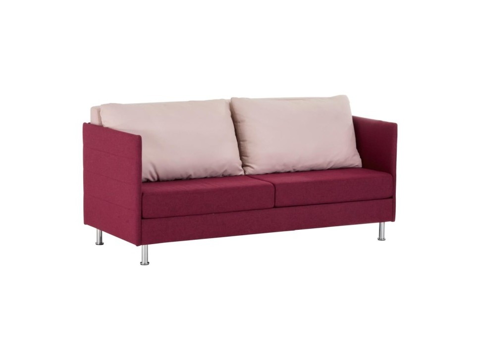 Dauphin Atelier Sofa 3-Sitzer Rubinrot/Hellrosa