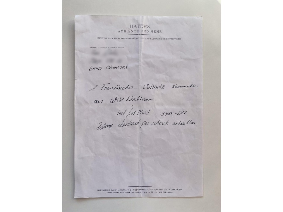 Biedermeier Kommode Wildkirsche Vollholz um 1820 – Bild 4