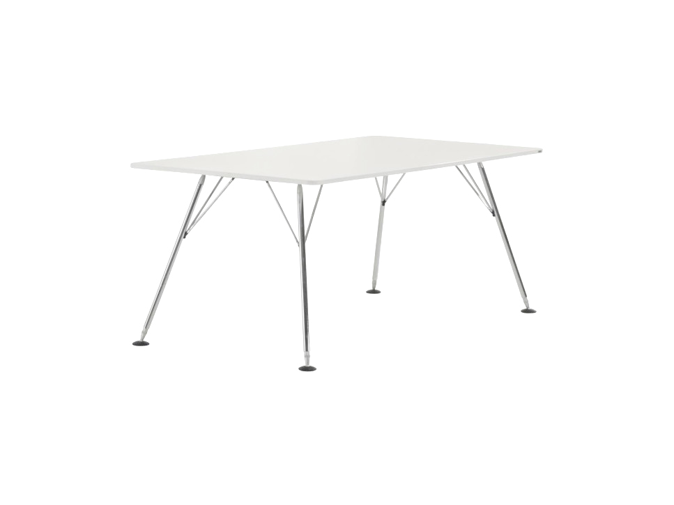 Bosse NUCLEON Schreibtisch 200×100 cm Chrom/Weiß