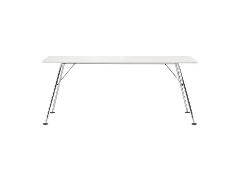 Bosse NUCLEON Schreibtisch 200×100 cm Chrom/Weiß – Bild 3