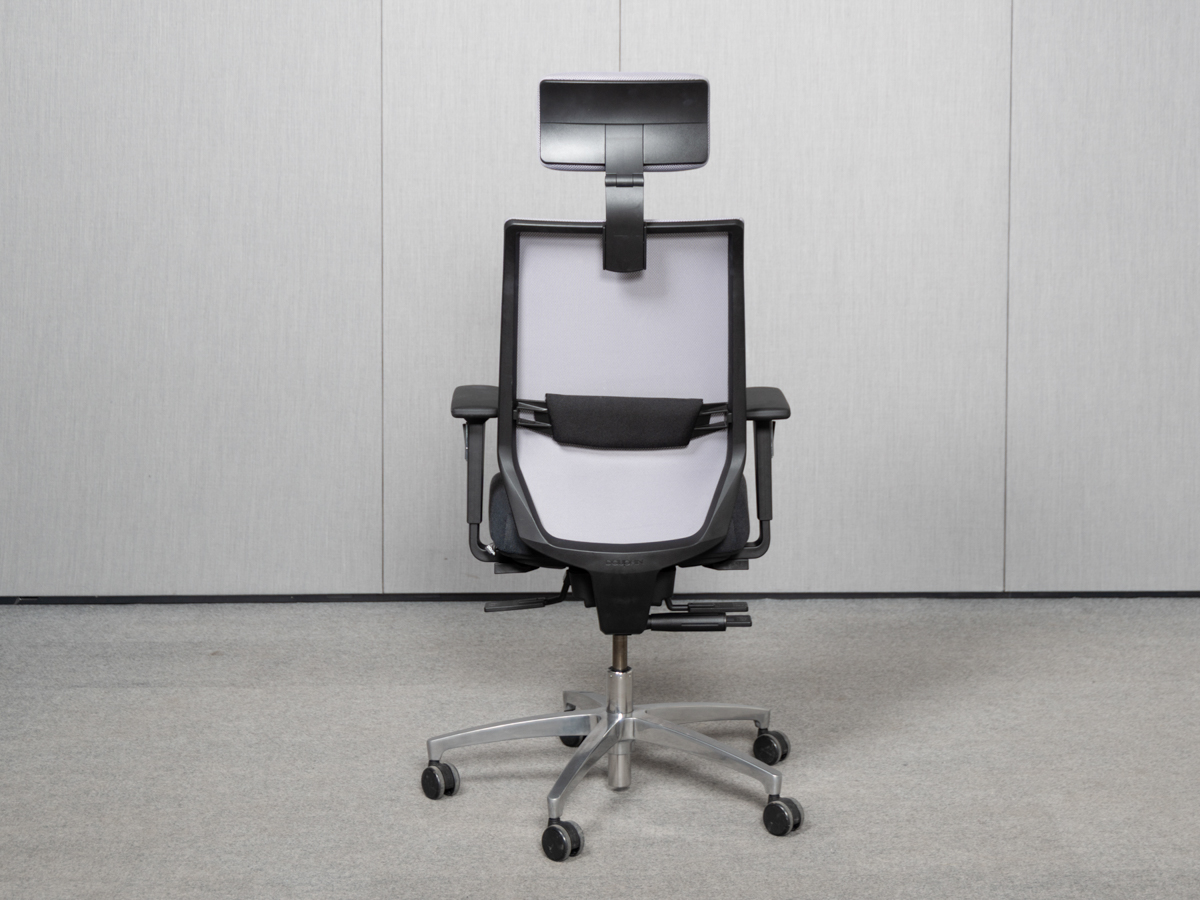 Dauphin Shape Mesh Bürodrehstuhl mit Kopfstütze, Platingrau/Anthrazit – Bild 6
