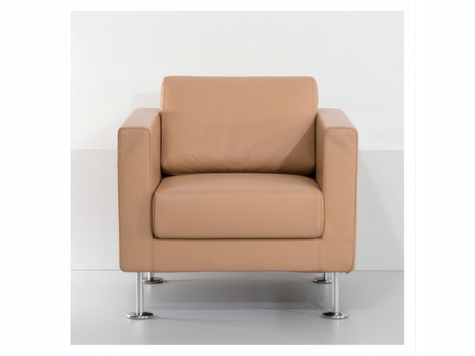 Vitra Park Loungesessel Leder Beige