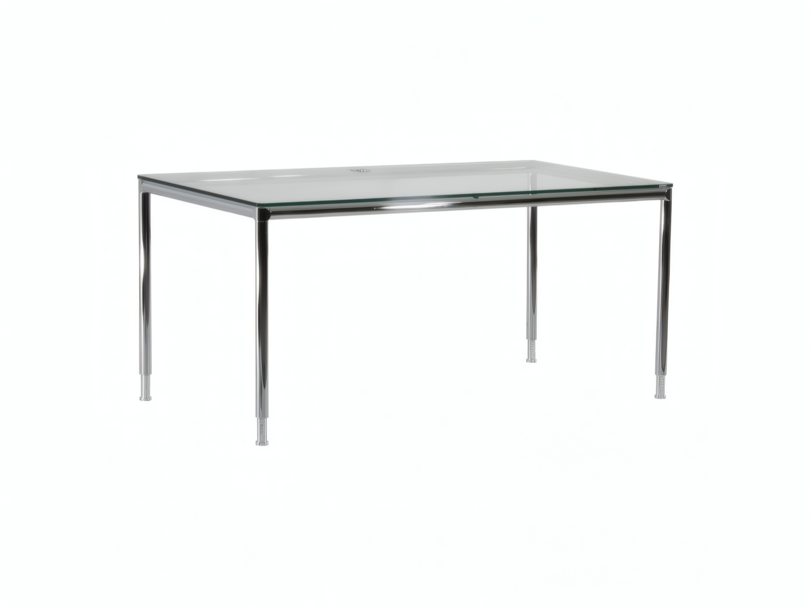 BOSSE S-DESK Schreibtisch 160 cm Glas Chrom