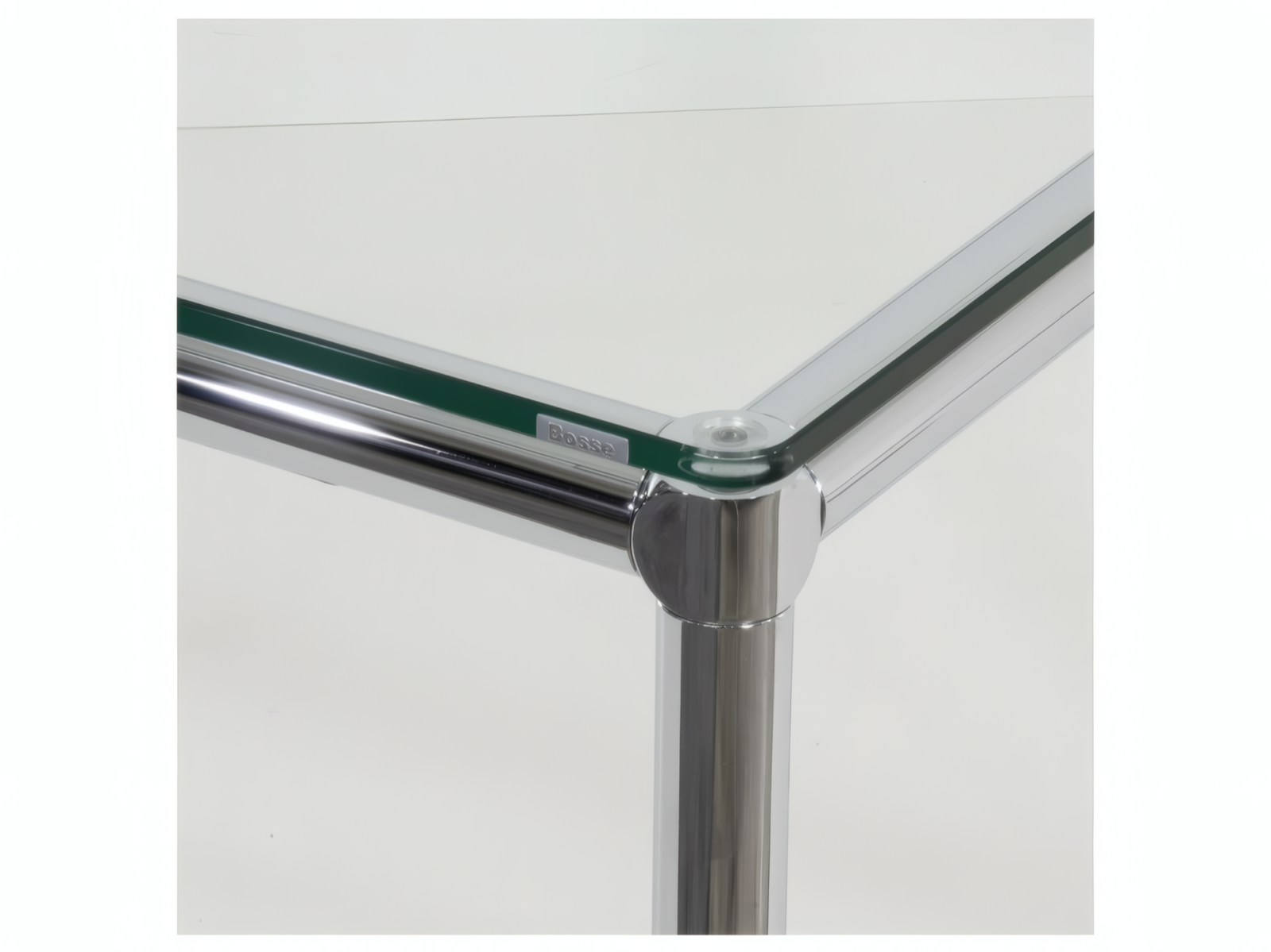 BOSSE S-DESK Schreibtisch 160 cm Glas Chrom – Bild 3