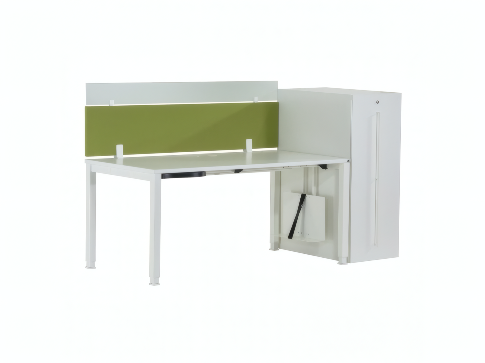 König + Neurath Trennwandaufsatz 160 cm Grün Glas – Bild 2
