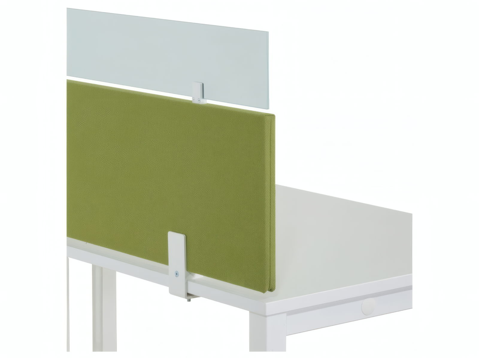 König + Neurath Trennwandaufsatz 160 cm Grün Glas – Bild 3