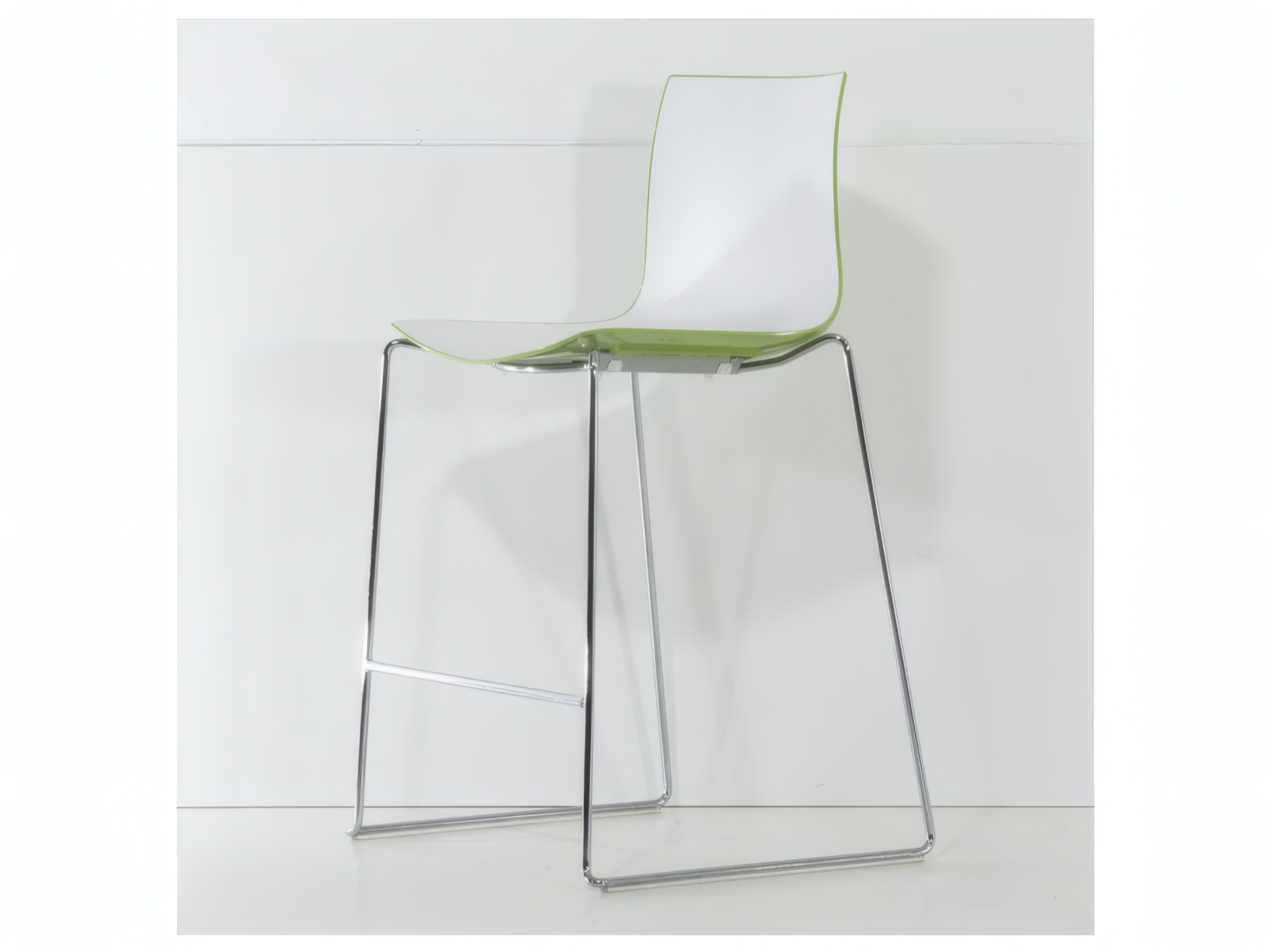 Arper Catifa 46 Barhocker Weiß Grün Chrom – Bild 8