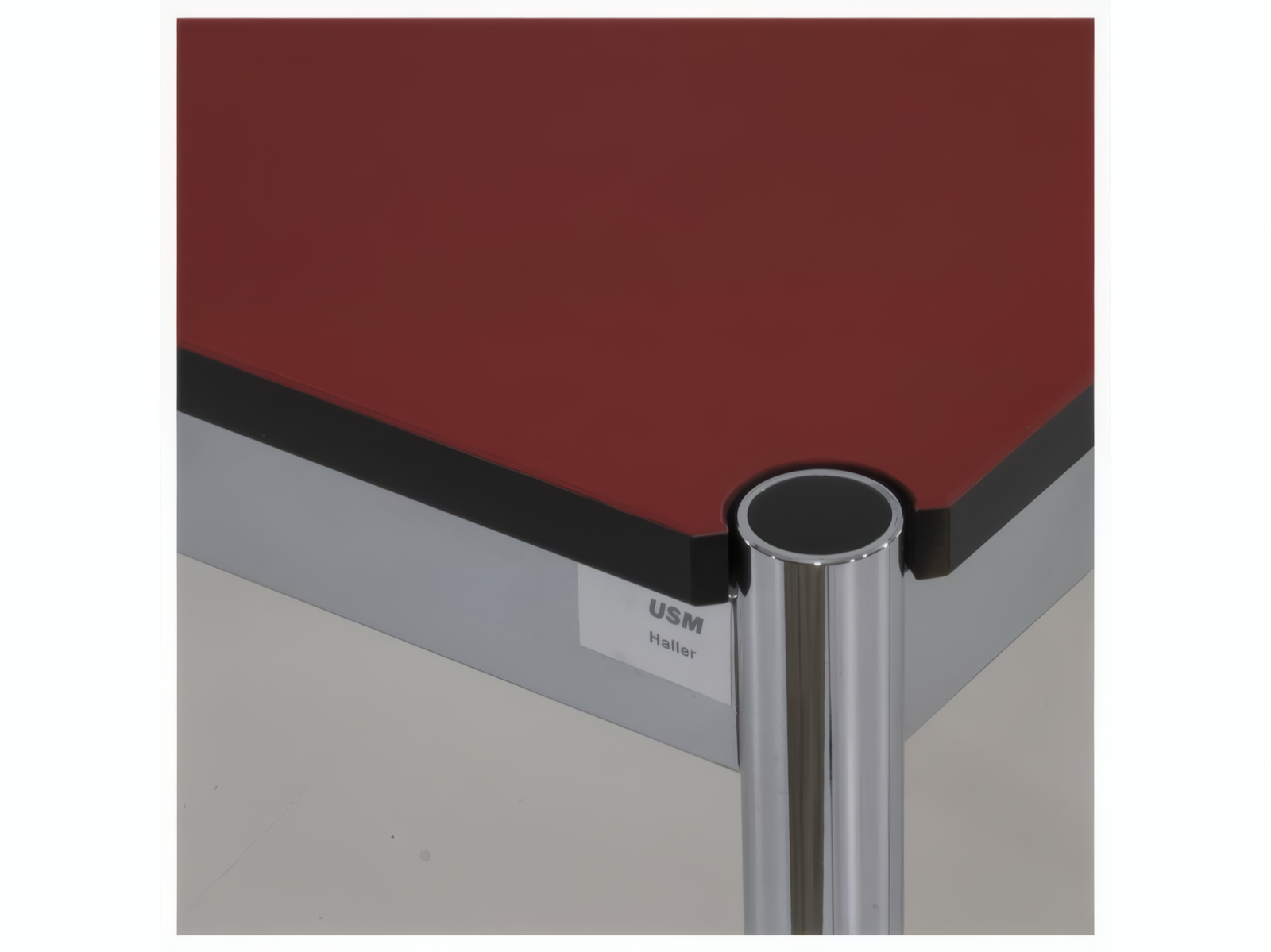 USM Haller Designtisch Linoleum Rot – Bild 4