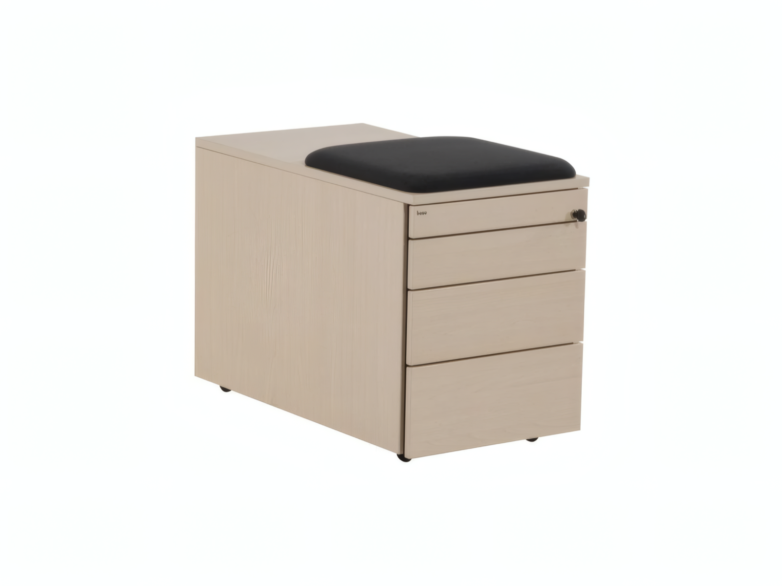 BENE CT Rollcontainer 80 cm, Ahorn, Sitzpolster