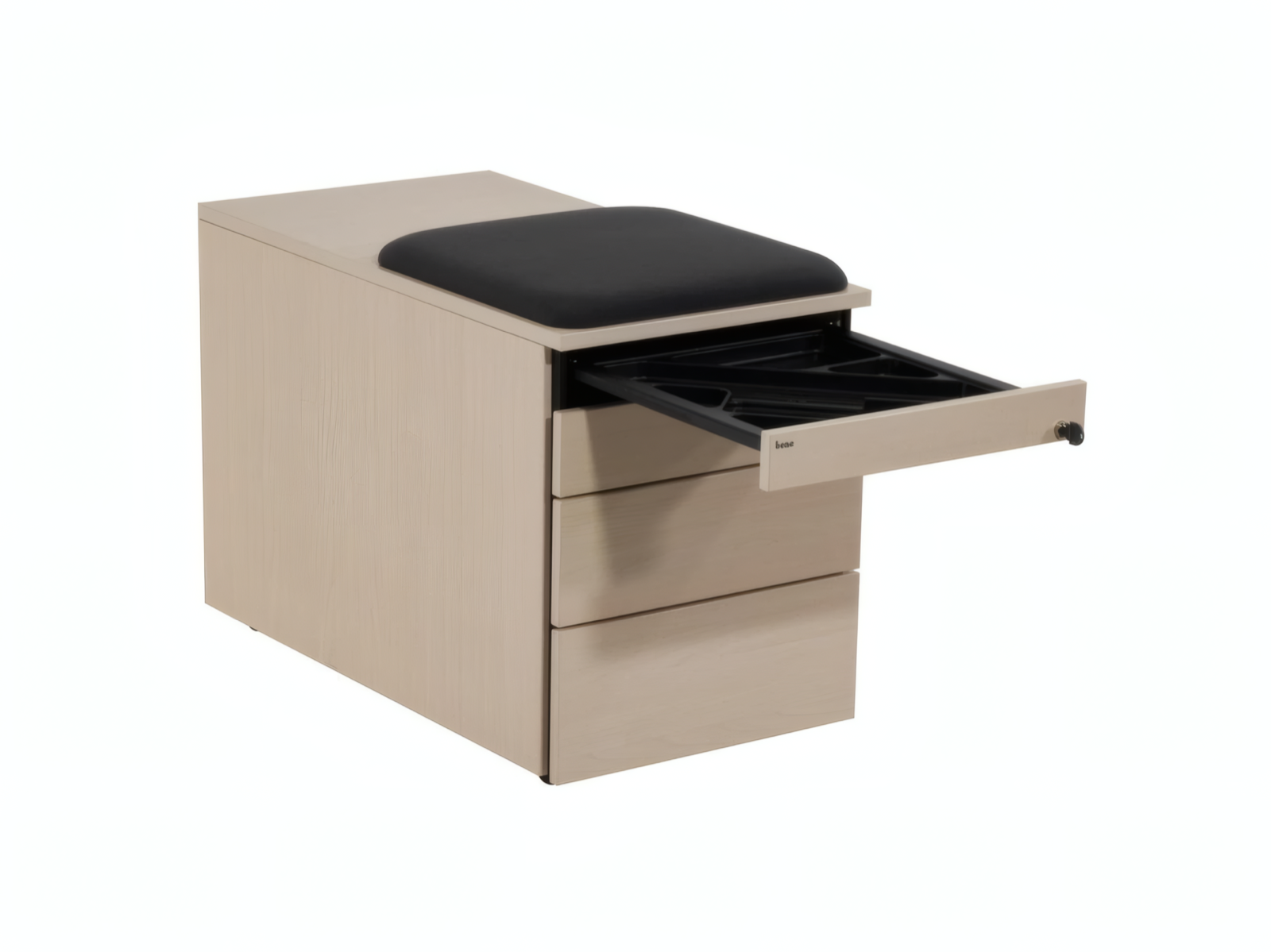 BENE CT Rollcontainer 80 cm, Ahorn, Sitzpolster – Bild 2