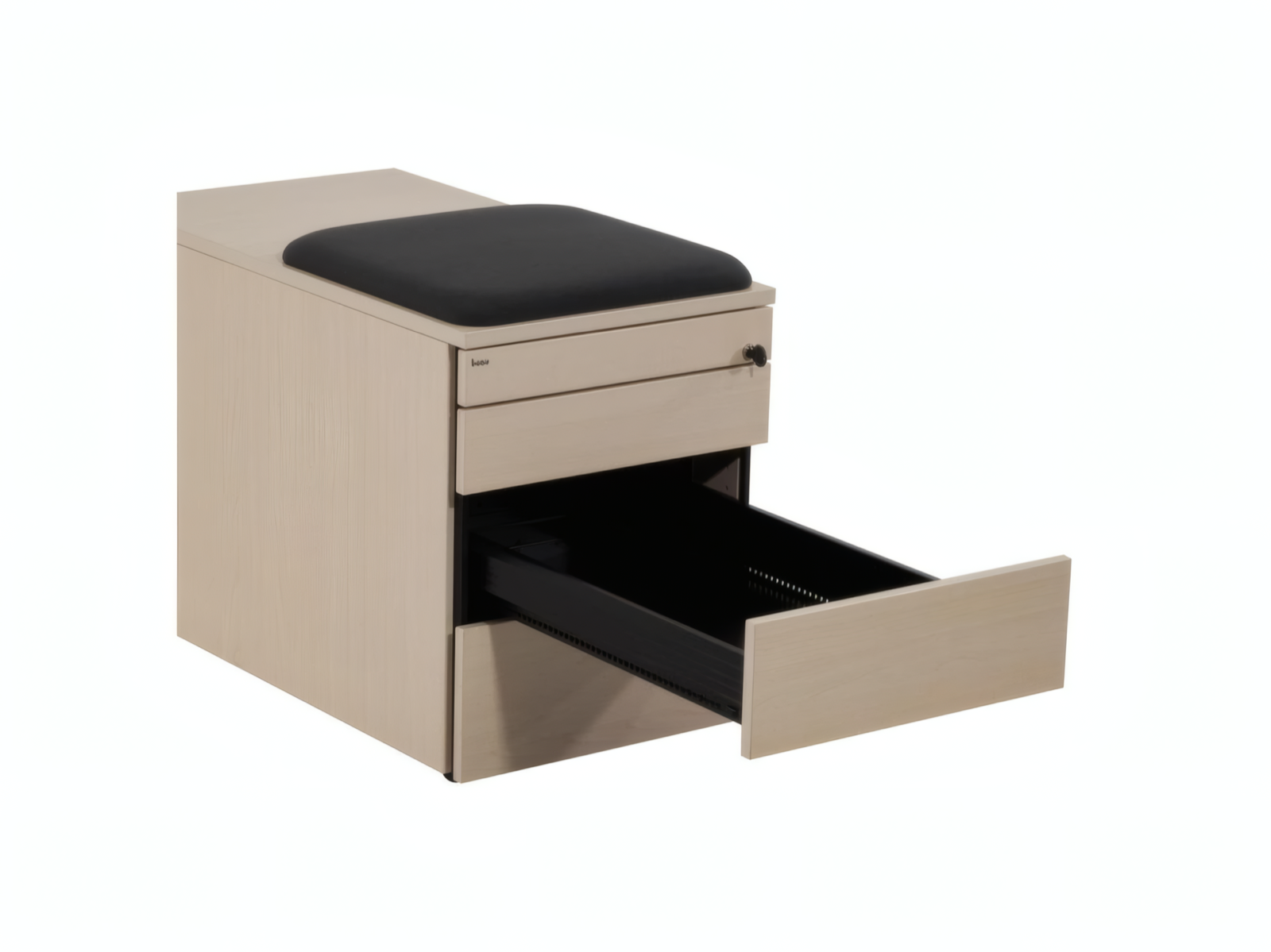 BENE CT Rollcontainer 80 cm, Ahorn, Sitzpolster – Bild 4