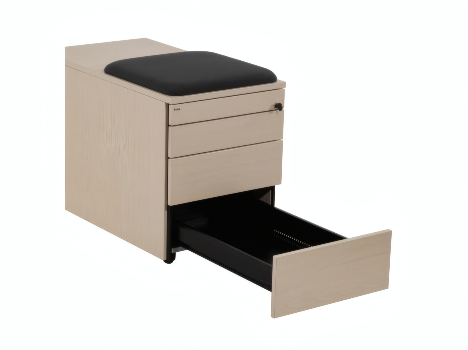 BENE CT Rollcontainer 80 cm, Ahorn, Sitzpolster – Bild 5