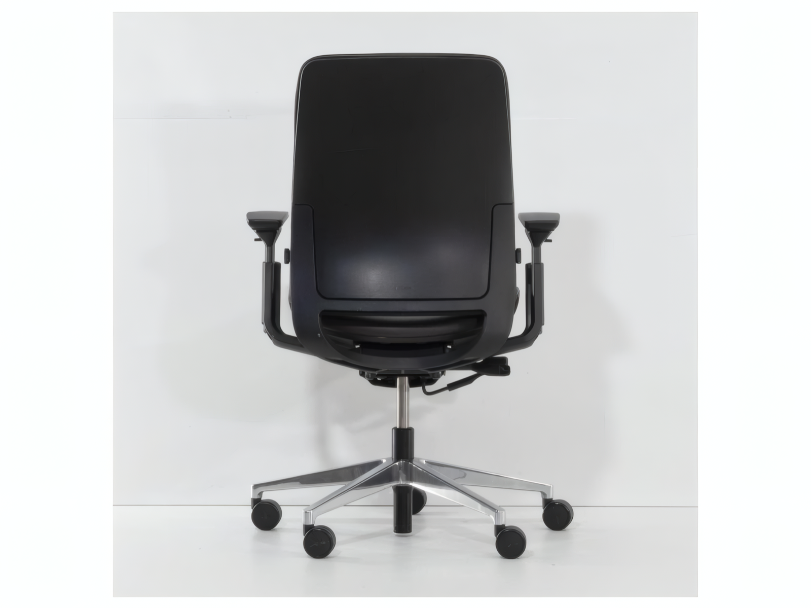 STEELCASE Amia Bürodrehstuhl, Leder Braun, Alu-Fußkreuz – Bild 5